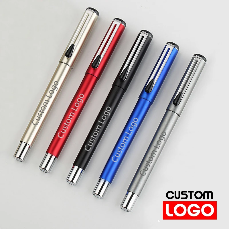 

Signature Pen Custom Logo 0.5mm Neutral Pen Business Gift Company Logo Advertising Pen Lettering Engraved Name Stationery