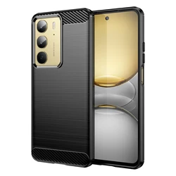 Enhanced Shockproof Silicone Phone Case - Soft Protective Back Bumper Cover for RealmeC75 (Black)