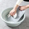 Portable Laundry Drying Rack Washboard Anti-slip Hangable and Artifact (grey) Washing Household for Hand Clothes Miss 4