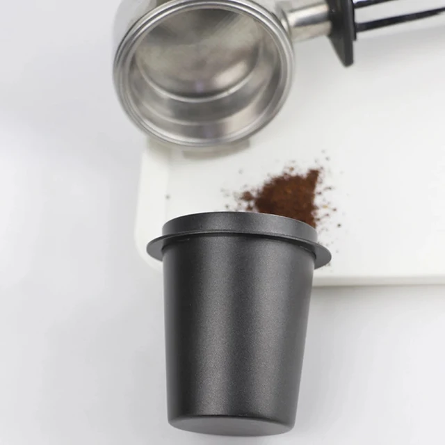 Tasse Doseuse à Café, Tasse Doseuse Givrée De 58 Mm, Finition Soignée Avec  Anneau En Silicone Pour Machines à Café, Noir 