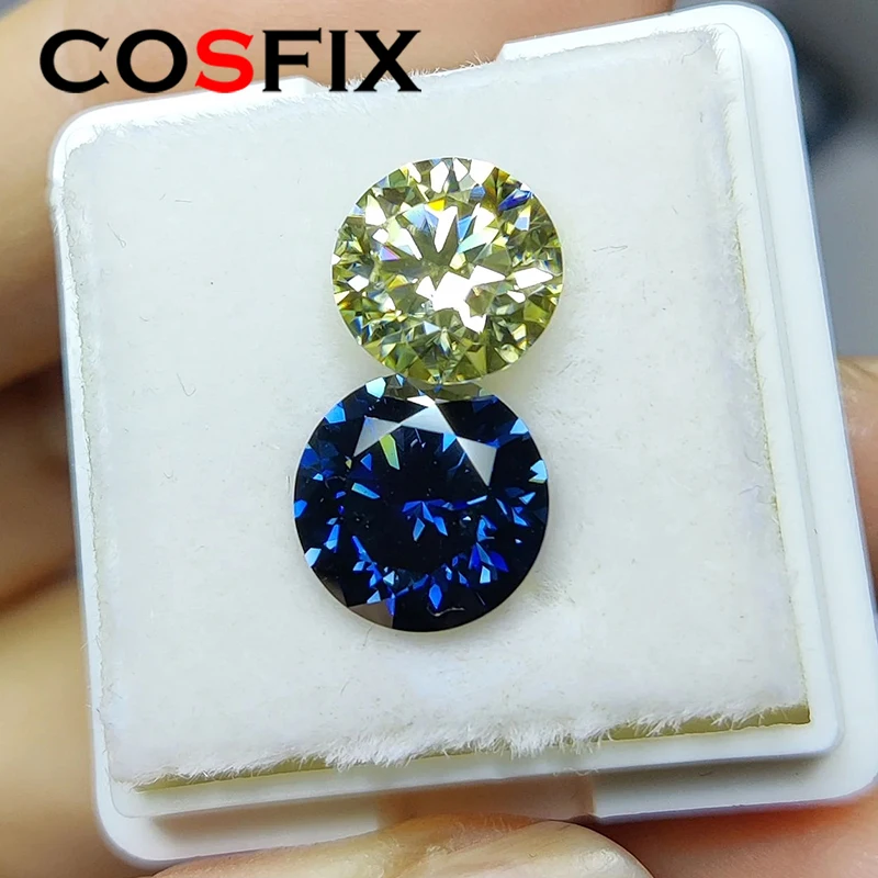 0.1-10ct Red Champagne Lab Grown Moissanite Stones Purple Blue loose Moissanite Diamonds Lemon yellow loose Stone