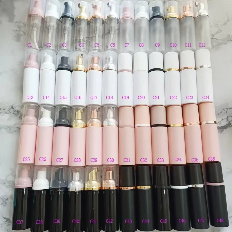 Custom Pink Eyelash Extension Shampoo Foam Cleanser Gentle Formula for Sensitive Lash Bath Remove Makeup  with Brushes 5