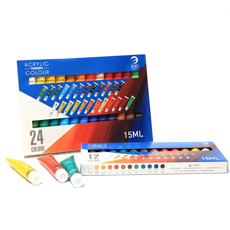

12/24 цвета профессиональная акриловая краска s 15 мл трубки рисование краска пигмент ручная краска ed настенная краска для художника DIY