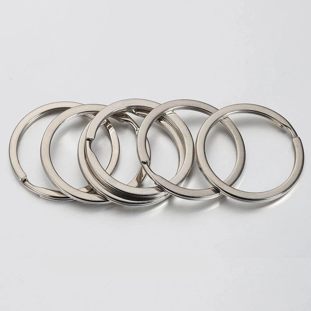 20pcs Stainless Steel Key Rings Assorted Sizes