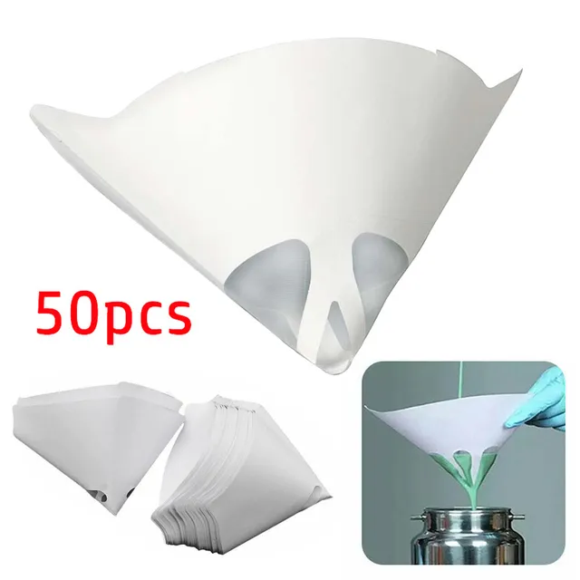 Filtri Per Vernice 100 Pezzi - Carte Filtro Con Imbuti Silicone Per Pittura E Resine - Foto 7