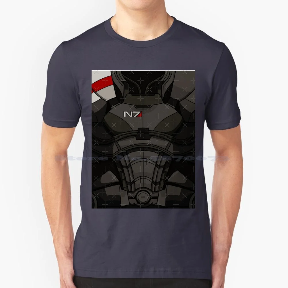 N7 Commander Shepard Mass Effect T Shirt 100% Cotone Tee Armor Mass Effect 1 Mass Effect 2 Mass Effect 3 Mass Effect 4