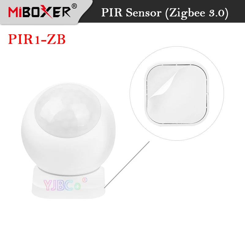 Miboxer Zigbee 3.0 PIR Sensor linkage control by Tuya app by matching Milight LED lamps and Controllers(Need Zigbee3.0 Gateway) smarthome irbis door sensor 1 0 zigbee ios android