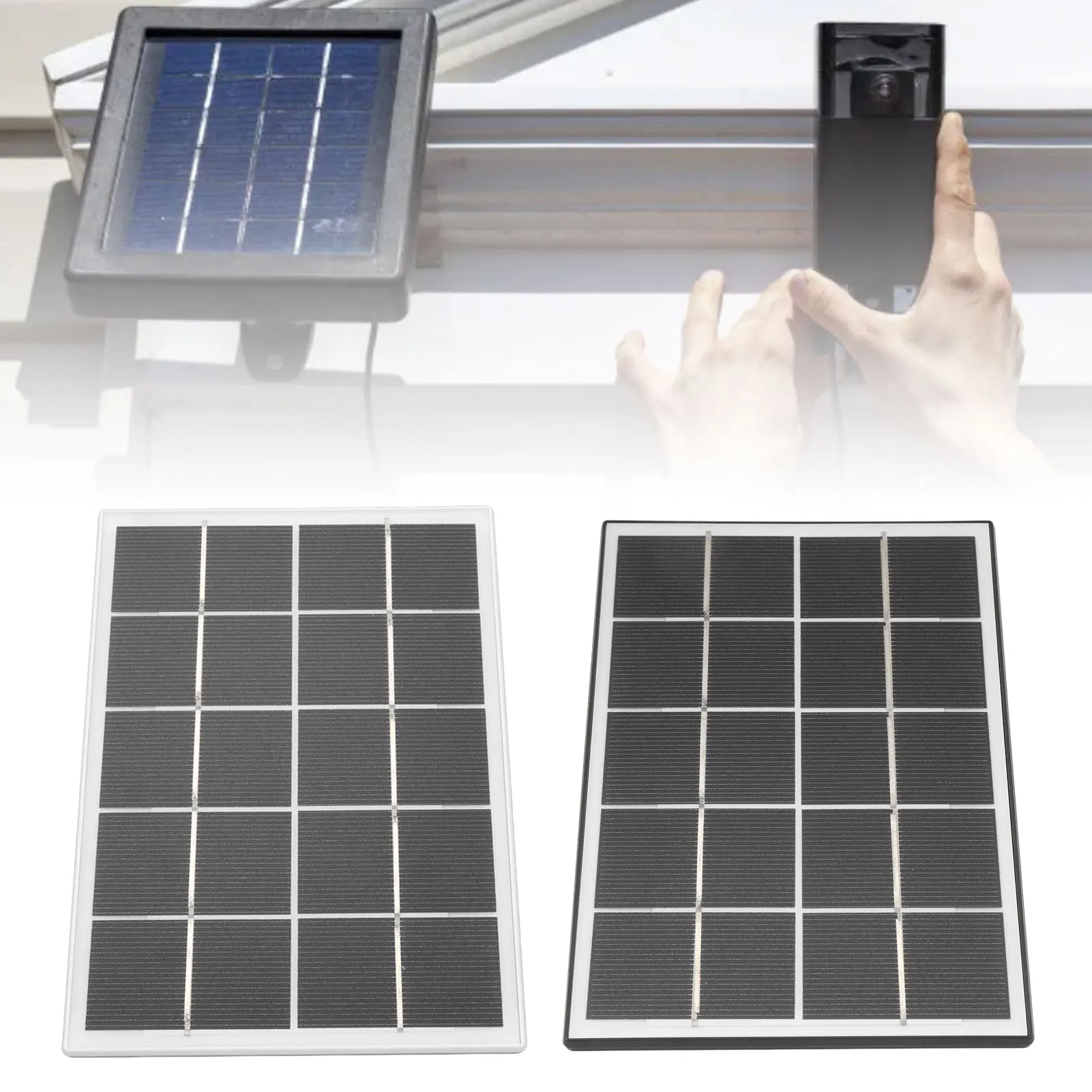 Camera Solar Charging Panel with Bracket 3W 5V Monocrystalline Silicon Type C Security Camera Solar Panel for Android Devices