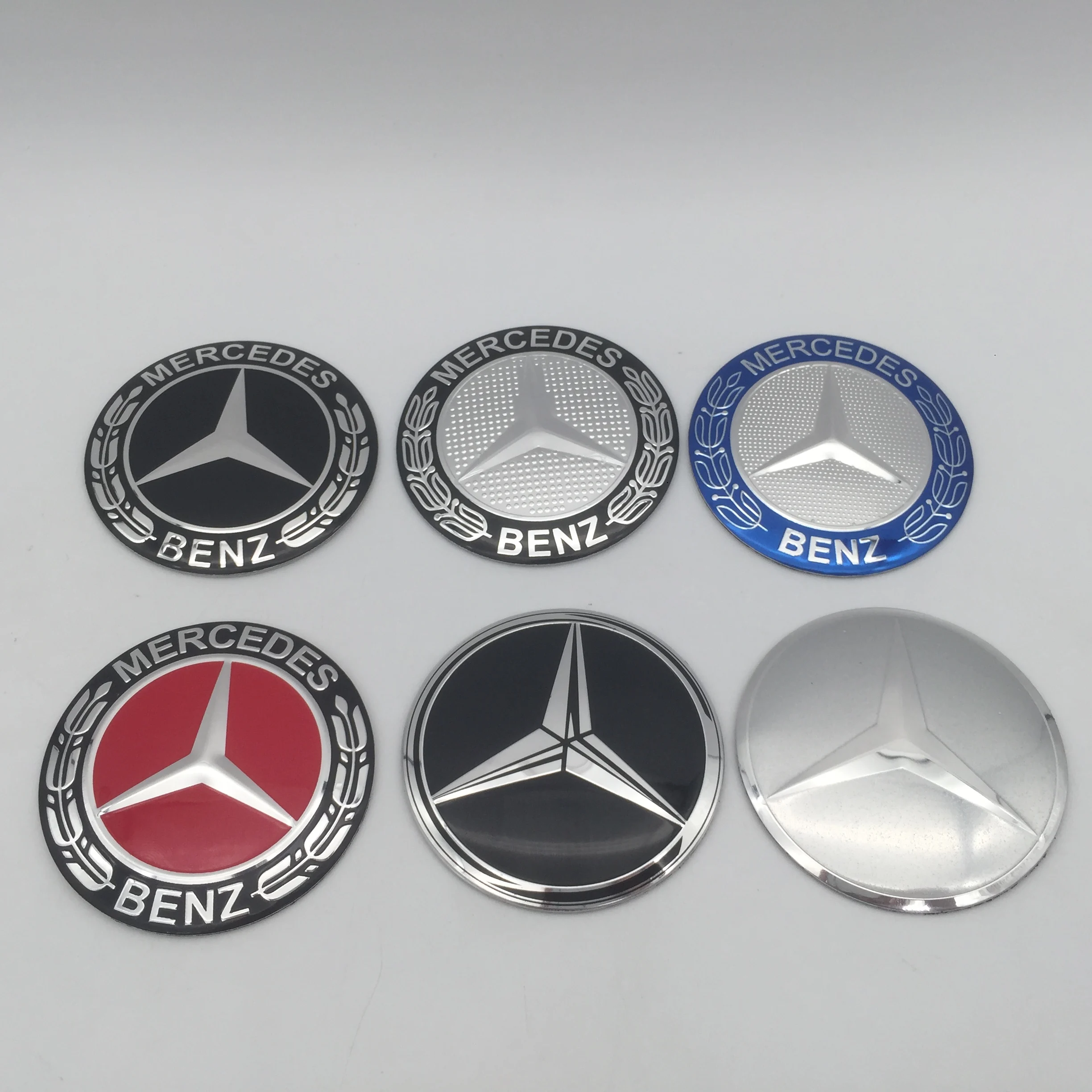 Car Styling Accessories 4pcs 3D Car Emblem Wheel Hub Center Cap Badge Covers for Mercedes Benz