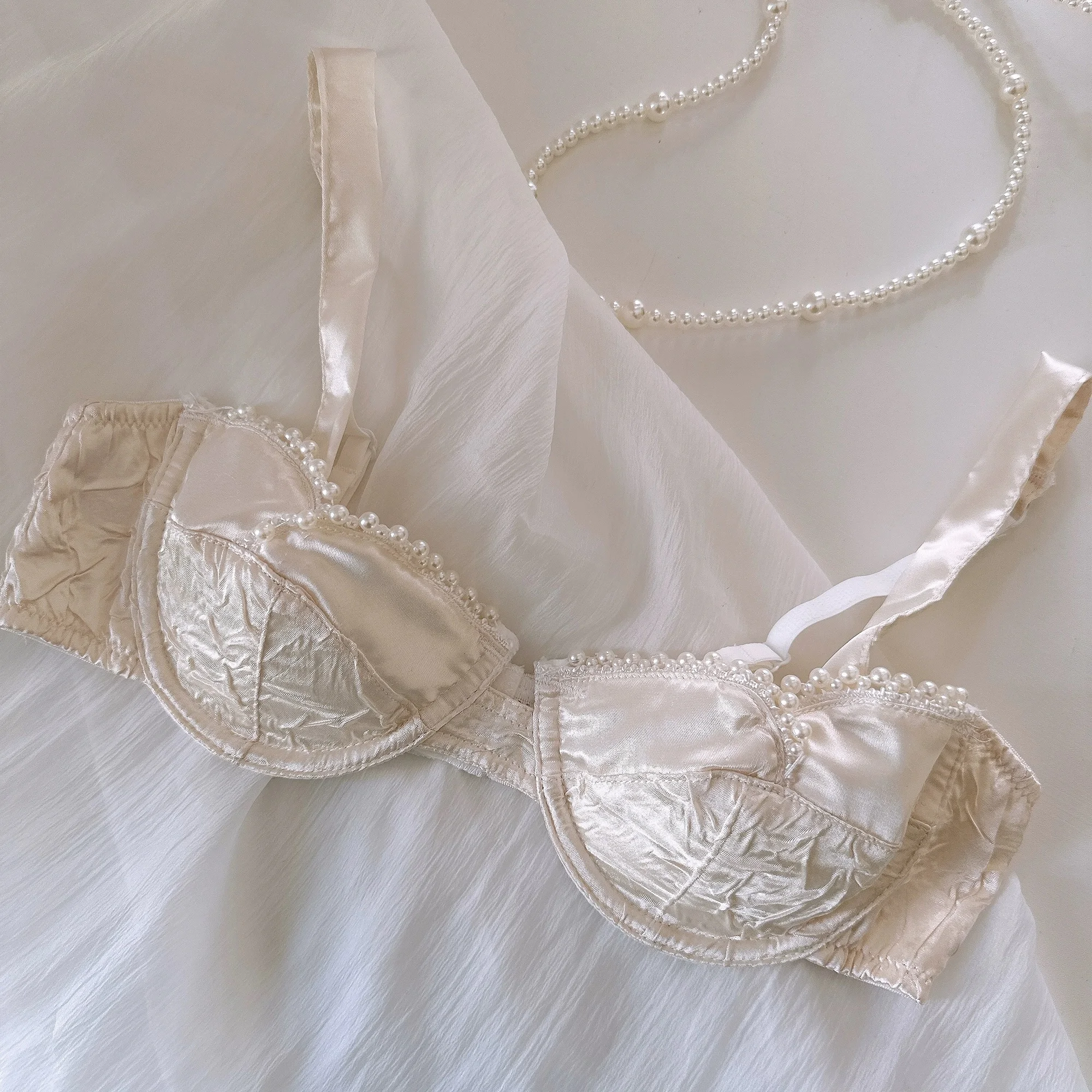 Vintage satin bra