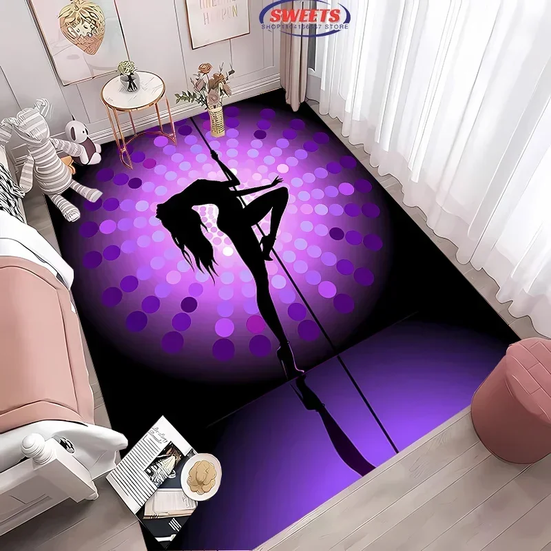 16 Styles Pole Dance Art Printing Carpet Home Decor Mats Pole Dance Classroom Large Area Four Seasons Floor Mat Machine Washable