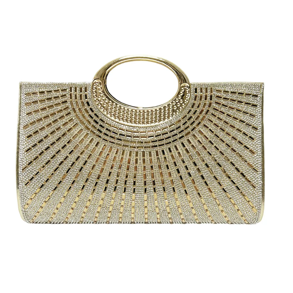 Retro Diamond Evening Clutch Bag With Chain Strap For Women_voghion.com