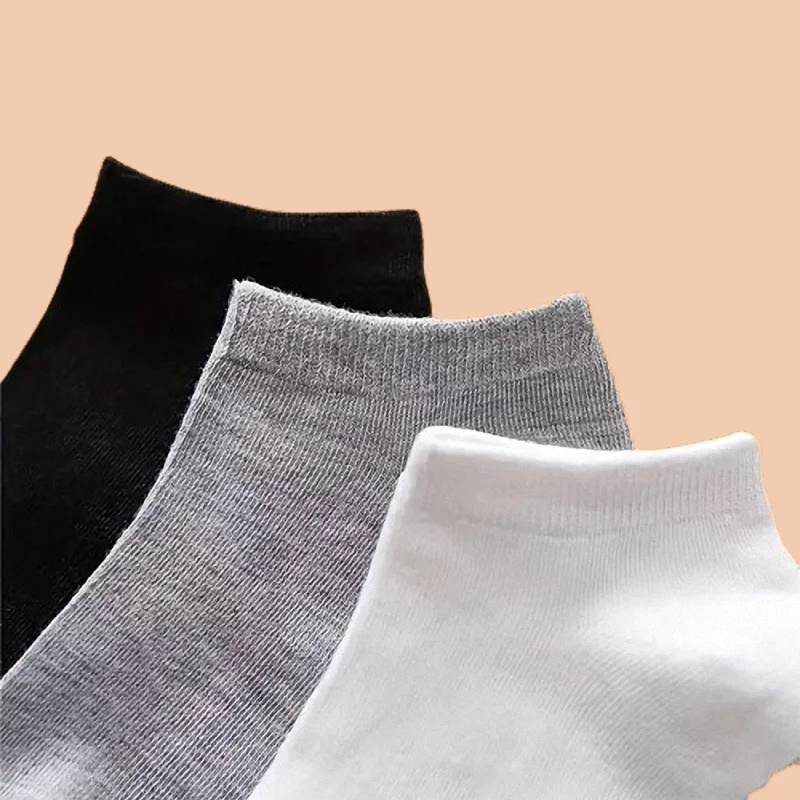 5/10/20 Pairs Women/Men Boat Socks Invisible Low Cut Silicone Non-slip Summer No-show Ankle Socks Solid Color Casual Breathable