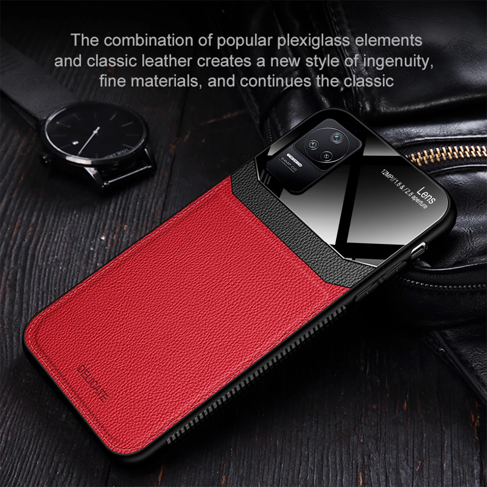 Cover posteriore in plexiglass in pelle per Xiaomi Poco F4 F 4 PocoF4 5G TPU Soft Frame antiurto Proteggi Fundas Poxo Poko Little_voghion.com