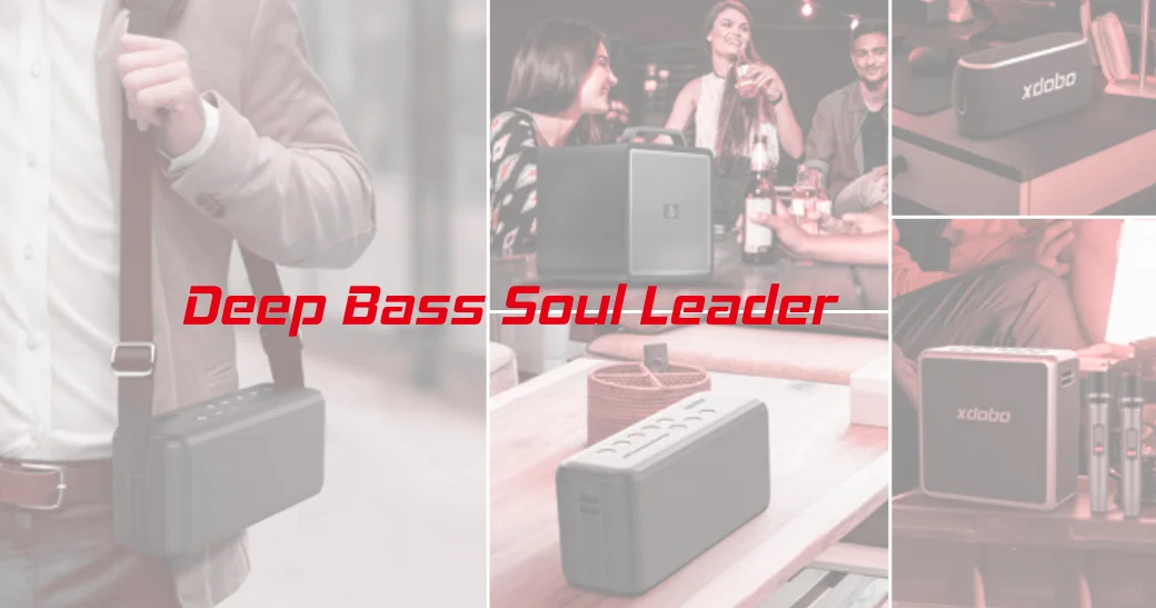 Description Picture 2 of item2025 XDOBO Nuts 120W Bluetooth Speaker Portable Karaoke Bass with Dual Microphone Atmosphere Light HIFI Waterproof Boombox