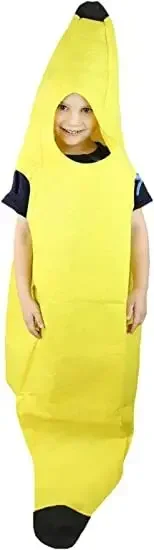 Lustiges Bananenkostüm für Kinder und Erwachsene, Weihnachtsfeier-Outfit, Performance-Verkleidung für Feier, Abendessen, Veranstaltungen, Cosplay-Kleidung – Detail 3