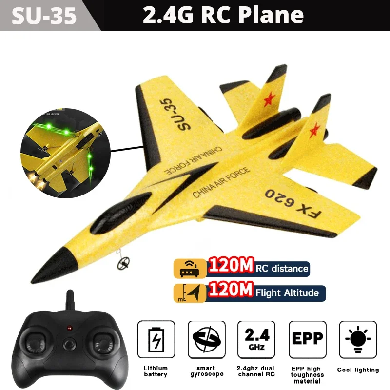 

Rc Planes SU-35 Glider 2.4G Radio Glider Remote Control Fighter Aircraft Foam Airplanes Toys for Children Birthday Boy Gift