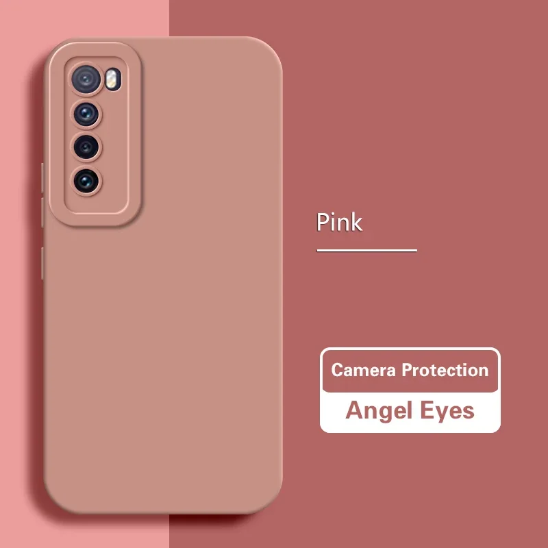 Premium Liquid Silicone Lens Protection Phone Case for Huawei Nova Series - High Quality Back Cover
