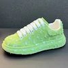 New Arrival Men Fahsion Causal Canvas Board Shoes Spring Autumn Luxury Designer Green Youth Trending Thick Bottom Sneakers 1