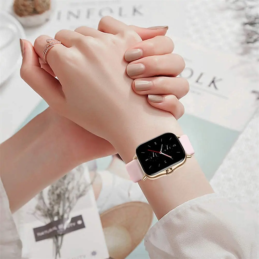 20mm 22mm Watch band For Amazfit GTS 2/3/2e/GTS 2 Mini/GTR 3 Pro/2/2e/42mm/47mm Silicone Sport Bracelet Amazfit bip u pro strap