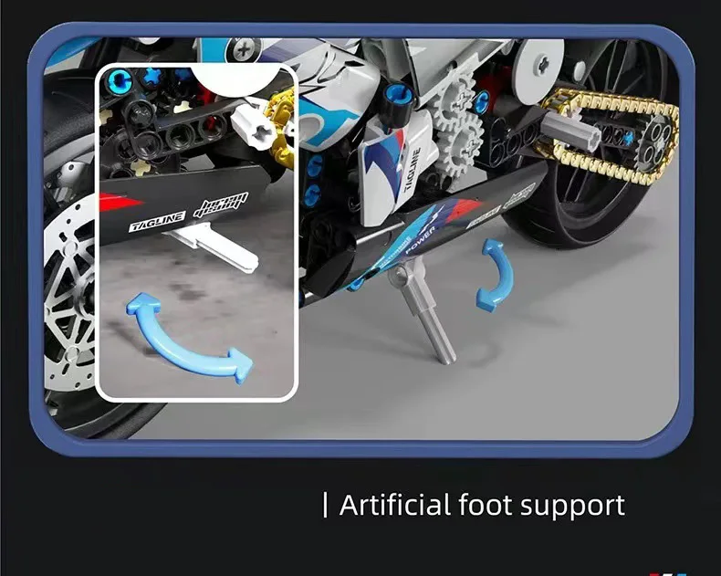 Technology Bmw S1000Rr Dirt Motorcycle Building Blocks Model Motorbike Toy