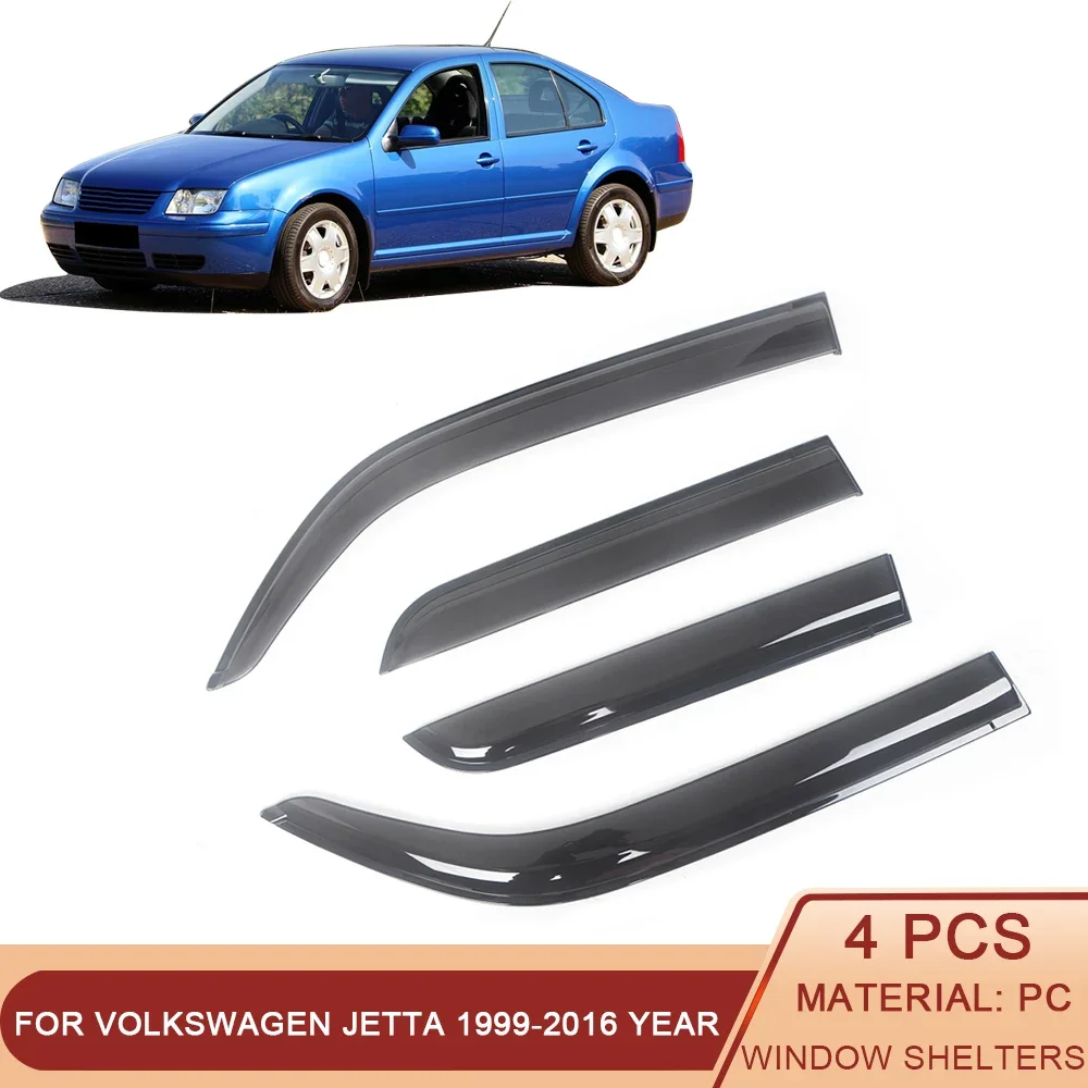 ForVolkswagenJetta19992018SideWindowWindDeflectorsVisorsBlack