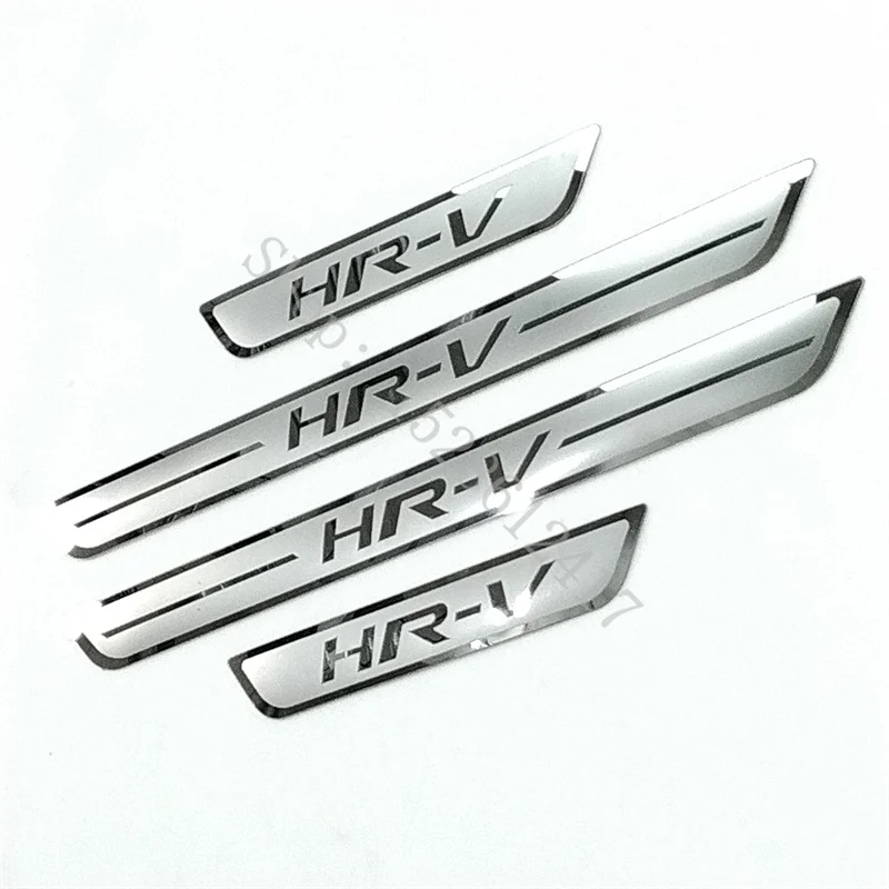 Stainless Steel Scuff Plate Door Sill Guards Thresholds Cover Trims Car Accessories For Honda HRV HR-V Vezel 2014 2015~