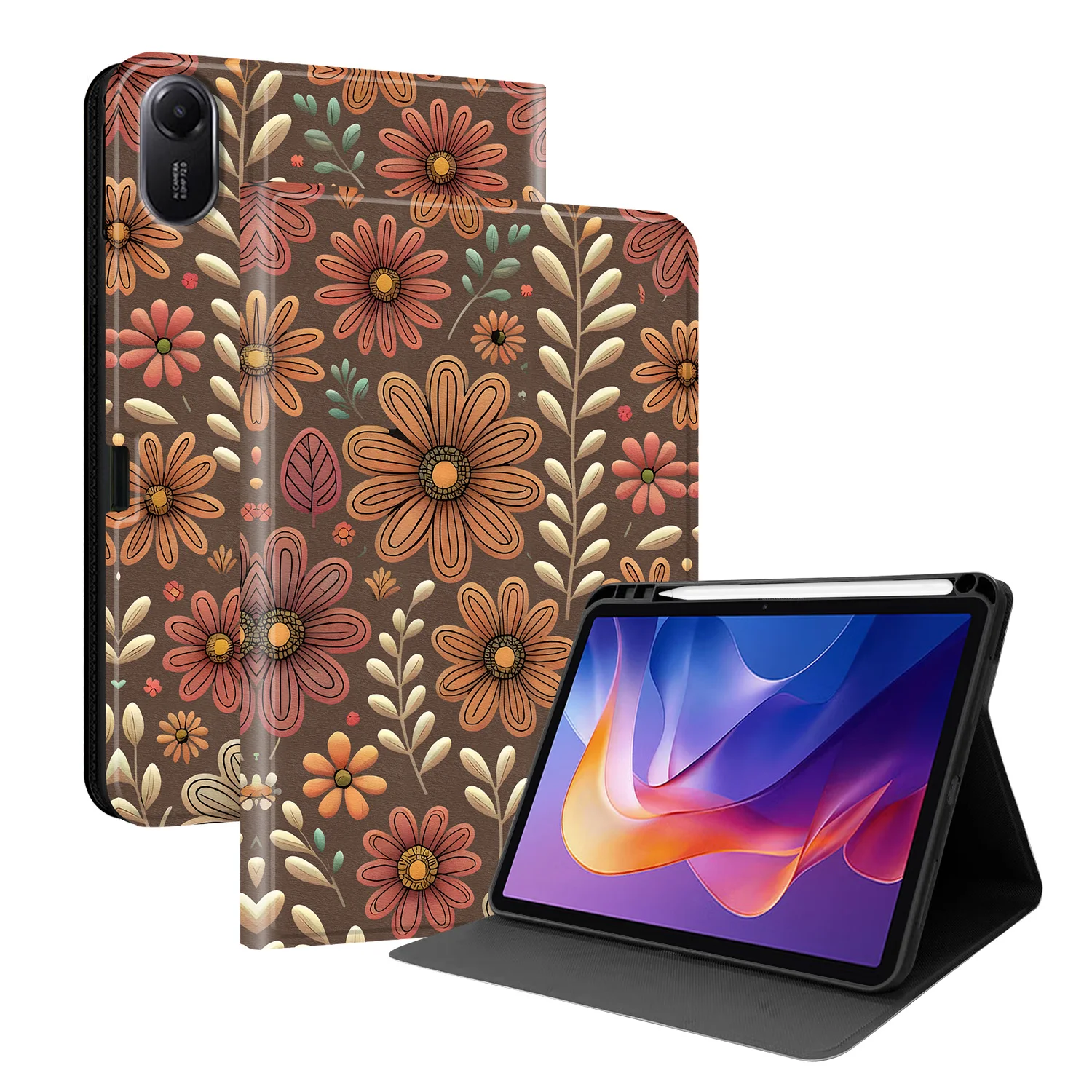 Premium Tablet Stand Cover with Pencil Holder - Universal Fit