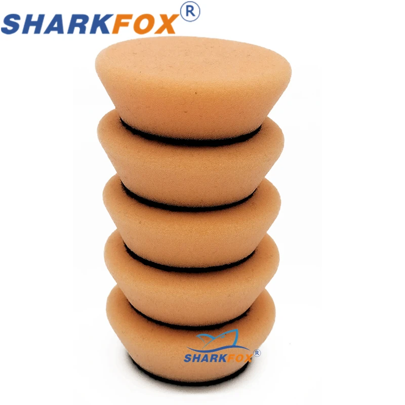 Sharkfox 1 인치/2 인치 연마 패드 키트 파인 울 패드 왁싱 스폰지 자동차 폴란드어 버핑 패드 키트