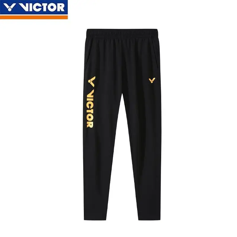 Victor New Men's and Women's Same Badminton Suit Long-sleeved Crew Neck Sweater with Trousers Suit