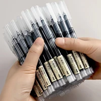 10pcs High Quality 0.5mm Needle Type Gel Ink Pens Straight Liquid Ballpoint Pen Color Stationery School Office Writing Supplies