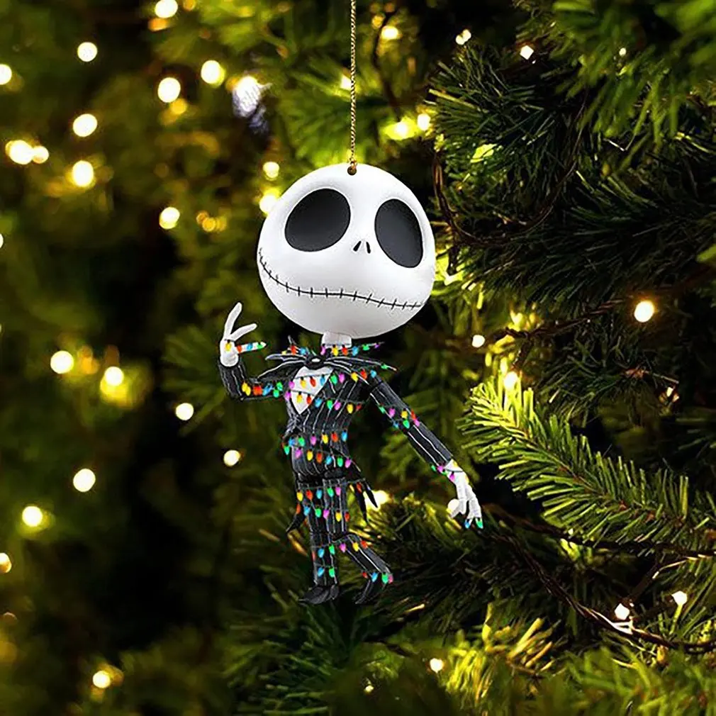 

Christmas Decoration Horror Movie Flat Haning Ornament Christmas Tree Decor Car Rear View Mirror Pendant Collection Party Props