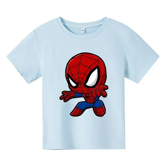 thumbnail image 1 of Camiseta de manga corta con estampado de Spider-Man de Marvel para niño y niña, camiseta de algodón para bebé, camiseta de manga corta para niño, ropa deportiva para niño, 1 of 5