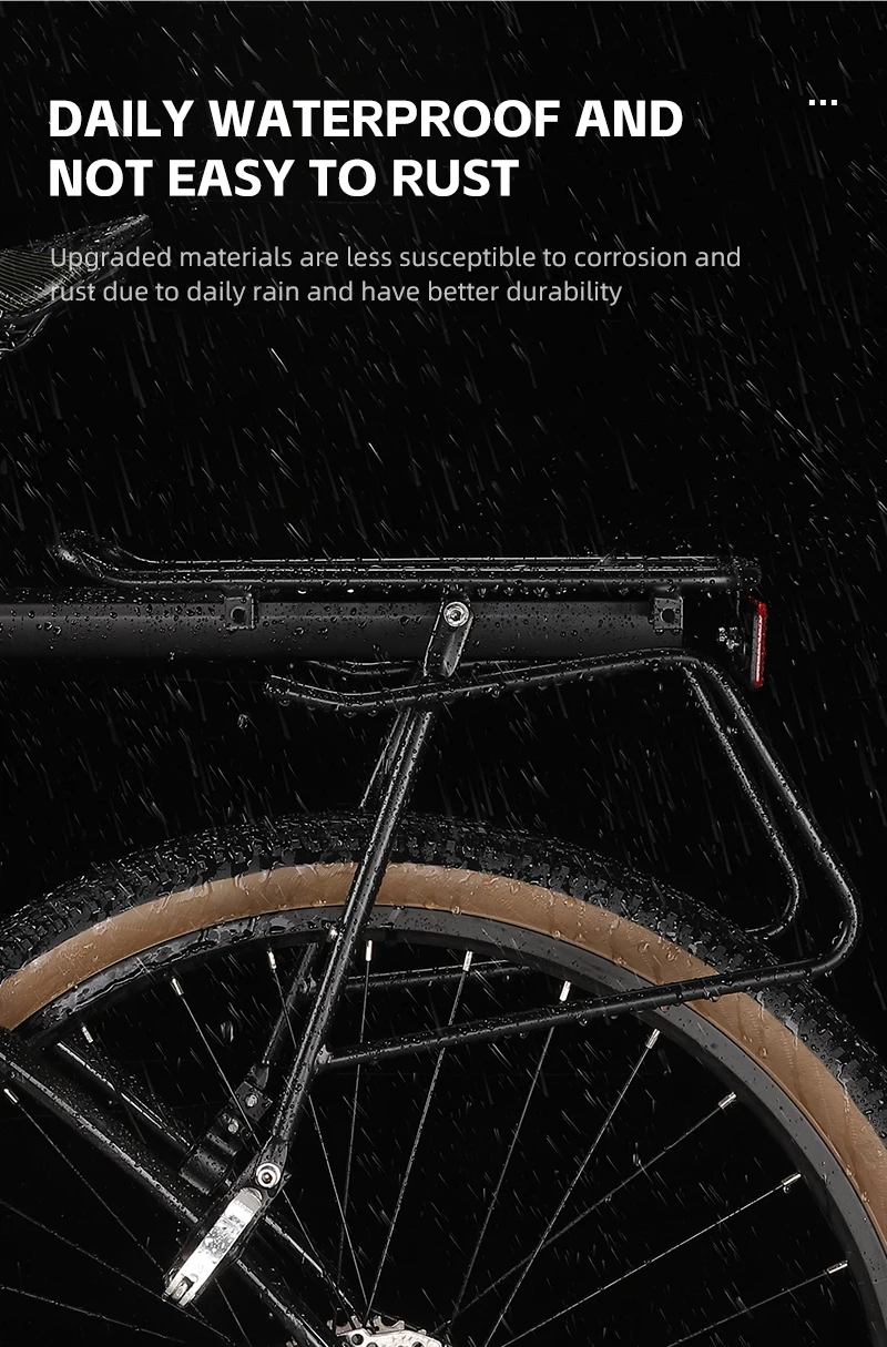 WEST BIKING Schnellspanner für Fahrradkofferraum, Aluminiumlegierung, Fahrrad-Rücksitz, Gepäckträger mit reflektierendem Sicherheits-Fahrradzubehör – Detail 11