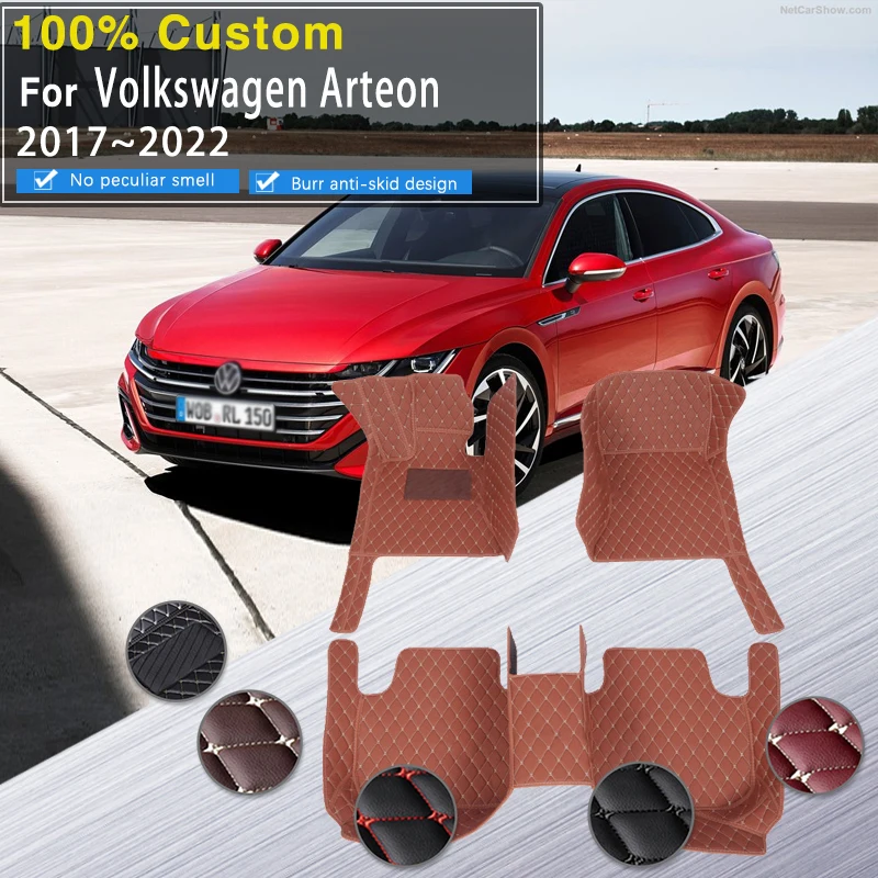 CarFloorMatsForVWVolkswagenArteon3H7201720225seatLeatherMat