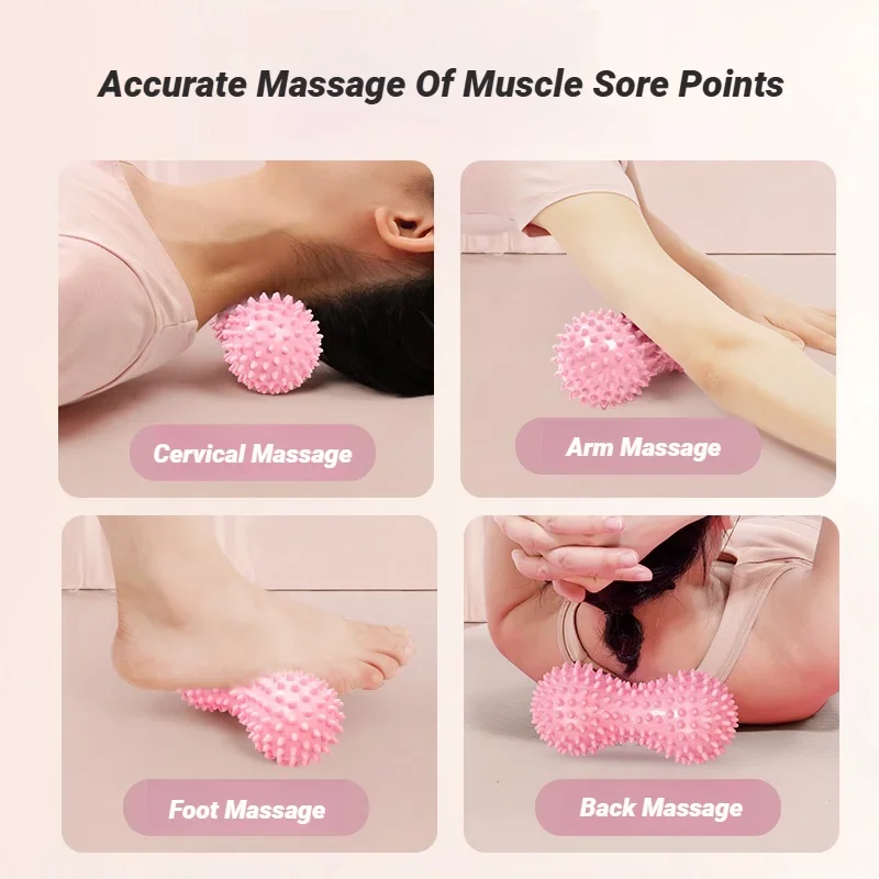 Muscle Pain Stress Training Peanut Massage Spiky Ball Foot Massager Relaxation Myofascial Balls For Plantar Trigger