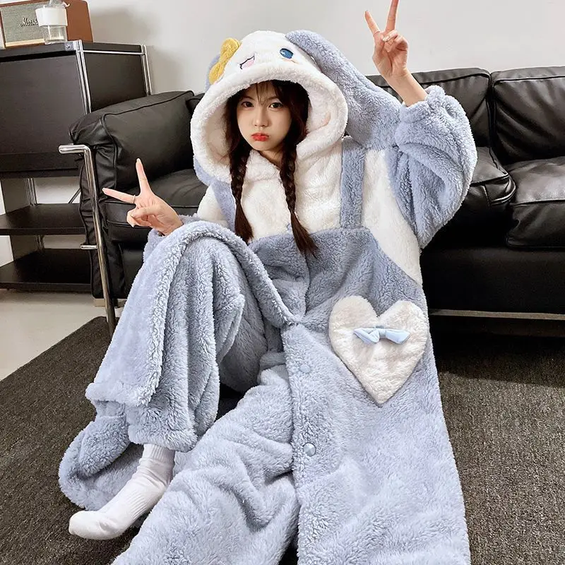 pijama polar grueso mujer