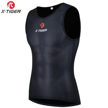 X-TIGER Cycling Underwear Men's Sleeveless Cycling Vest Cool Mesh Stretch Road Cycling Jersey