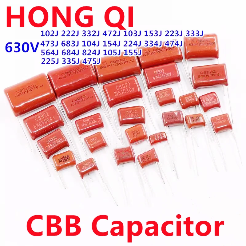

10 шт. CBB 630V 102J 222J 472J 332J 103J 153J 223J 333J 473J 683J 104J 154J 224J 334J 474J 564J 684J 824J 105J 155J 205J 225J 335