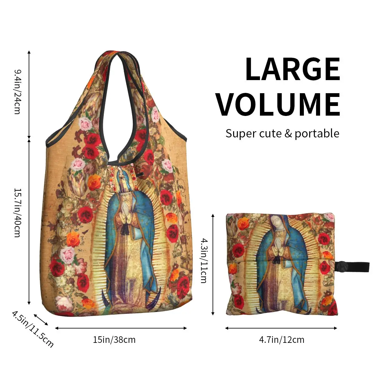 Custom Our Lady of Guadalupe Tote Bag 6