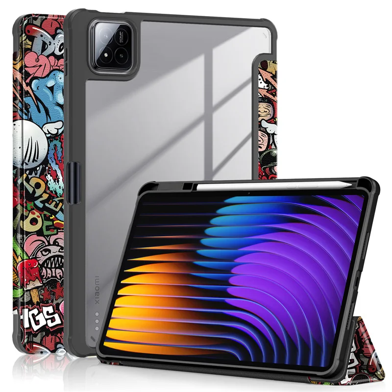 Premium PU Leather Smart Case with Pen Holder