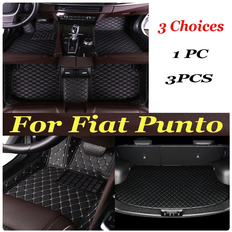 

Custom Made Leather Car Floor Mats For Fiat Punto 2007 2008 2009 2010 2011 2012 2013 Carpets Rugs Foot Pads Accessories