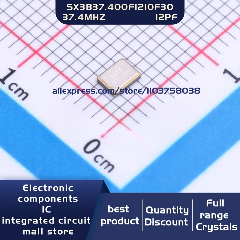 50개/몫 SX3B37.400F1210F30 37.4MHZ 10ppm 12pF 3225 4P 수정 발진기 공진기 4-SMD 재고 있음