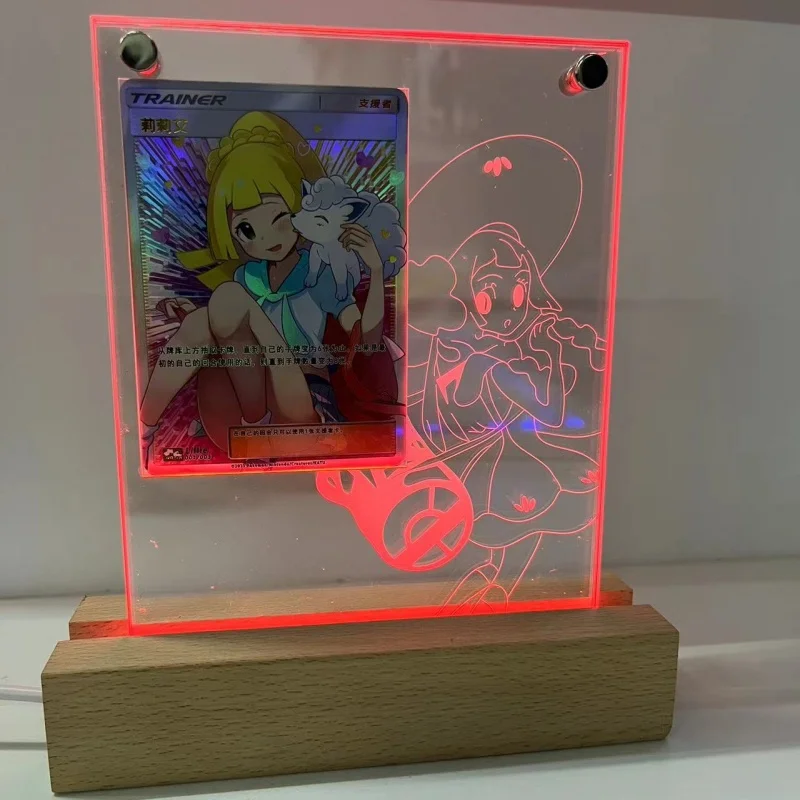 

Pokemon Self Made Kawaii Lillie Multiple Colour Acrylic Brick Shield Photo Display Box Self Made Classic Anime Collection Card