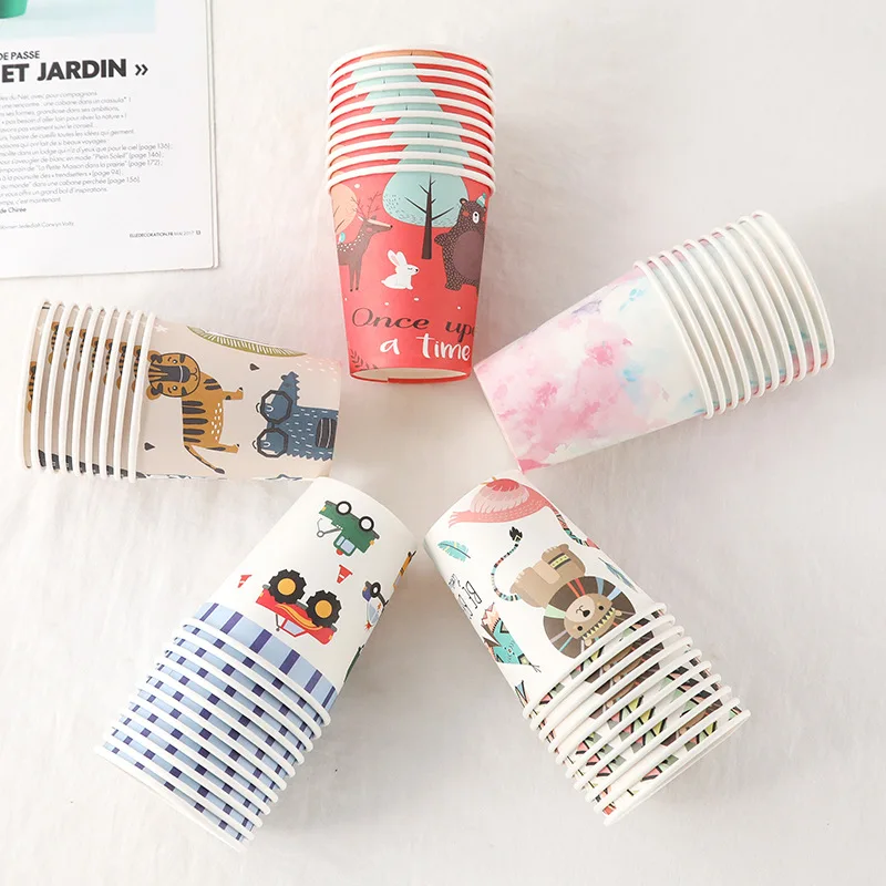 New-Cartoon-Theme-Party-Tableware-Paper-Cup-Disposable-Children ...