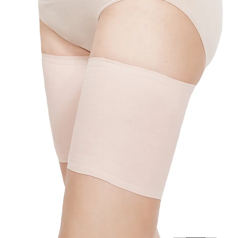 2pcs Summer Women Anti Chafing Thigh Bands Slimmer Band High Elastic Silica Gel Anti-friction Protection Leg Warmer Plus Size
