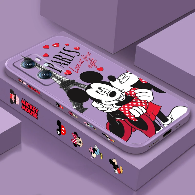 Disney London Minnie Mickey Liquid Left Rope Per Oppo Find X6 X5 X3 A98 A96 A94 A93 A77 A76 A74 A72 A57 A53 A16 5G Tpu