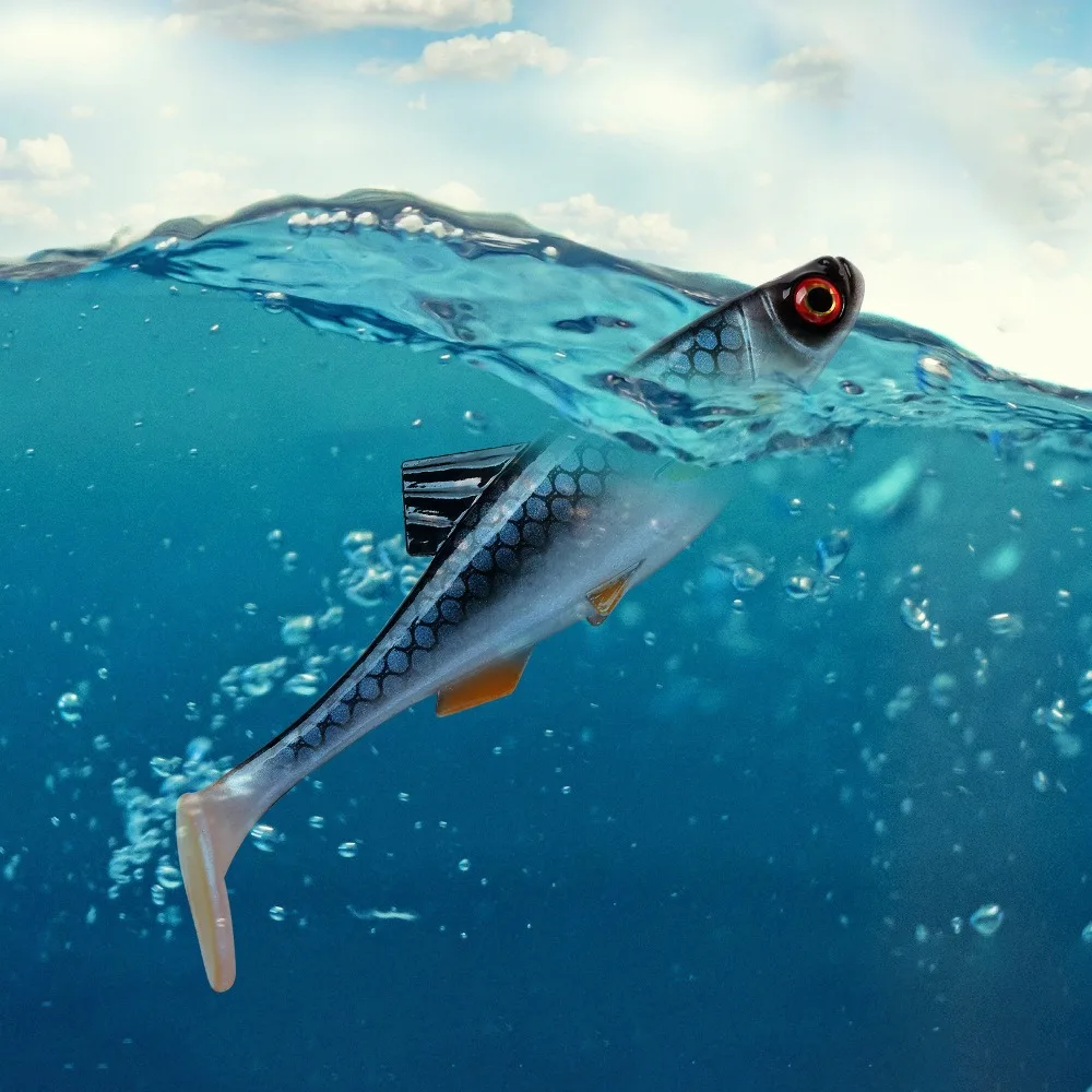 3D-Augen-Simulations-Angelköder, realistischer Shad-Köder, weicher Swimbait aus Silikon, T-Schwanz-Softbaits für Barschangeln – Detail 9