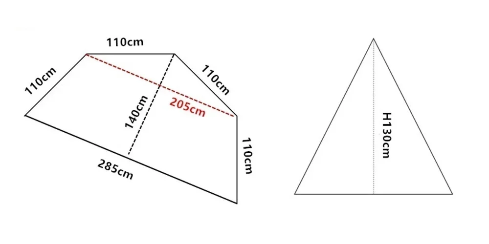 Nova pirâmide tenda com saia de neve