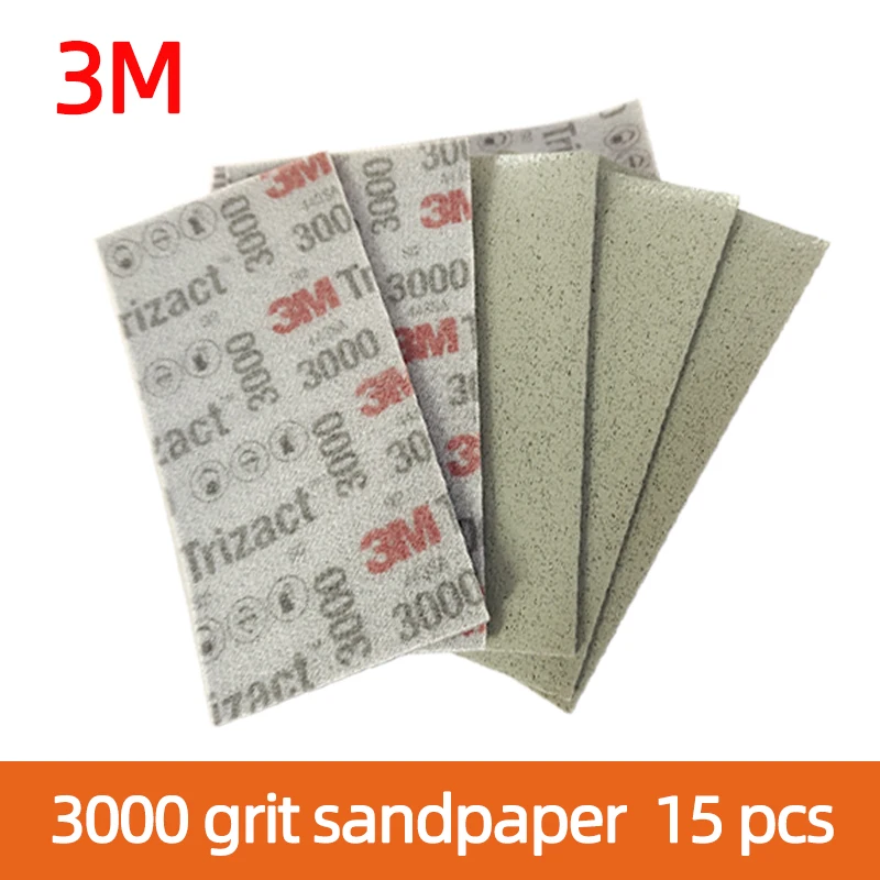 3M 30289 Pyramid Abrasive Square Sponge Sandpaper 70mm 140MM Hookit P3000 P5000grit Foam Disk Sandpaper For Car Grinding